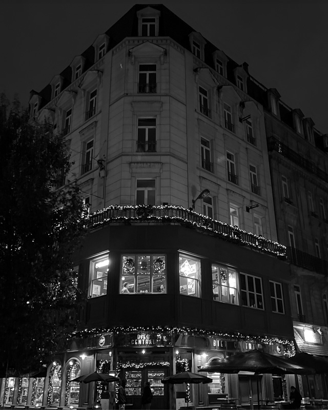 Brussels, Belgium after dark