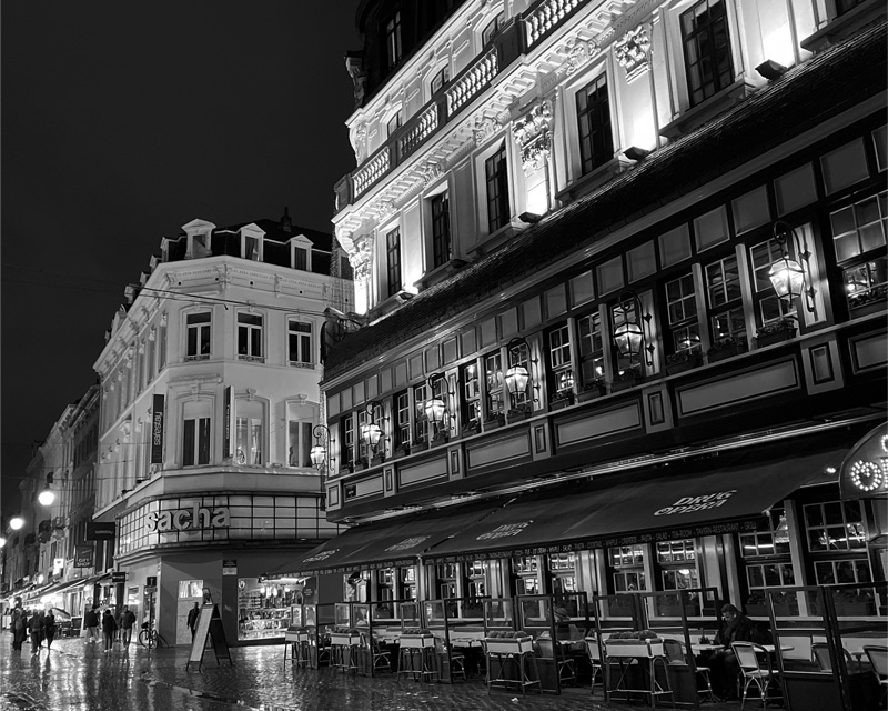 Brussels, Belgium after dark