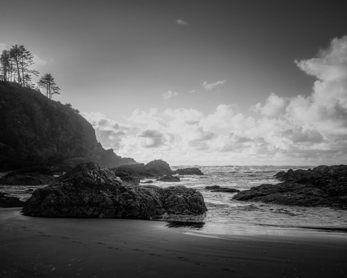 The rocky beach at Beards Hollow, Washington, is a symphony in stone. The waves play the rocks like musical instruments, creating a melody of sound and texture.